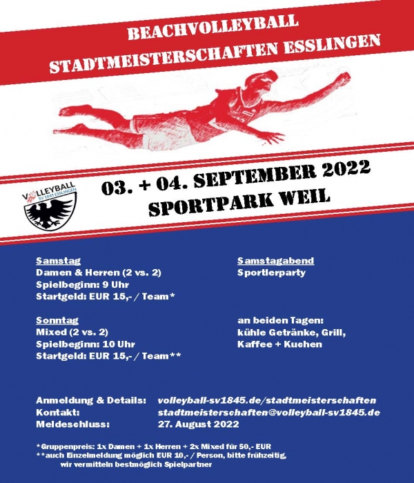 2. Esslinger Stadtmeisterschaften Beachvolleyball 2022